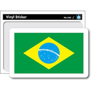 SK183 国旗ステッカー ブラジル Brasil 国旗 PC スマホ スーツケース
