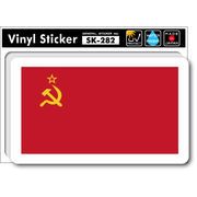 SK282 国旗ステッカー ソビエト連邦 SOVIET UNION 国旗 PC スマホ スーツケース