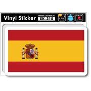 SK315 国旗ステッカー スペイン SPAIN 国旗 PC スマホ スーツケース