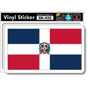 SK425 国旗ステッカー ドミニカ共和国 DOMINICAN REPUBLIC 国旗 PC スマホ スーツケース