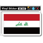 SK443 国旗ステッカー イラク IRAQ 国旗 PC スマホ スーツケース