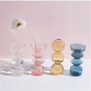 クリエイティブ 水耕栽培 フラワーアレンジメント イレギュラー ガラス 花瓶 燭台
