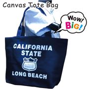 トートバッグ　CALIFORNIA　カリフォルニア　ネイビー　キャンバス　ビッグサイズ　ママバッグ