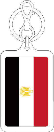 【選べるカラー】KSK254 エジプト EGYPT 国旗キーホルダー 旅行 スーツケース