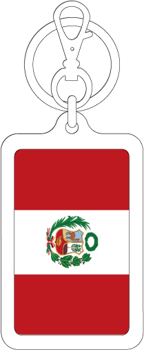 【選べるカラー】KSK249 ペルー PERU 国旗キーホルダー 旅行 スーツケース