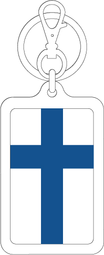 【選べるカラー】KSK228 フィンランド FINLAND 国旗キーホルダー 旅行 スーツケース