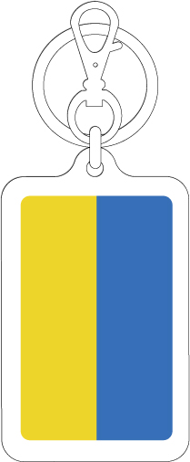【選べるカラー】KSK257 ウクライナ UKRAINE 国旗キーホルダー 旅行 スーツケース