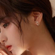 女   韓国版  ピアス   耳飾り   アクセサリー  フリンジ  気質  設計感   六角形幾何ピアス