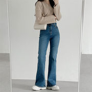 シルエットが美しい 韓国ファッション 交差する 短いスタイル Vネック セーター 受け取って腰 ニット