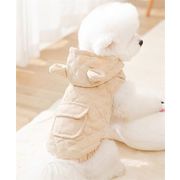 第一印象：素晴らしい 韓国ファッション ビション ポメラニアン 猫 ペット 冬 服 フード付き 子犬