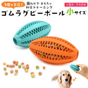 1個で3役♪おもちゃ 歯みがき 知育トレーニング 小型犬・子犬向き 歯磨きラグビーボール型 小サイズ
