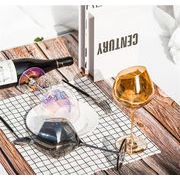 毎年人気のクラシックタイプ  赤ワイングラス 斜め口 クリスタル グラス シャンパングラス カクテル