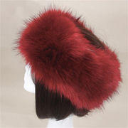 人気が急騰する フェイクファー ハットリング ヘッドバンド キツネの毛皮 暖かい 厚手 帽子 ファッション