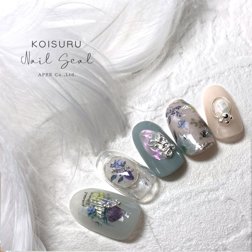 ネイル 極薄！ 【フラワーネイルシール 16種】 重ね貼りOK！ プロのネイルアートに｜Only Sweet Nail 【NETSEA】問屋・卸売・卸・仕入れ専門