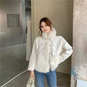 韓国ファッション 2021 縫付 皮毛一体 ジャケット デザインセンス 気質 ファッション コート