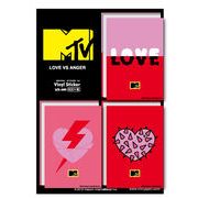 MTV ロゴフィールステッカー LOVE VS ANGER 音楽 ミュージック アメリカ 人気 LCS680 グッズ