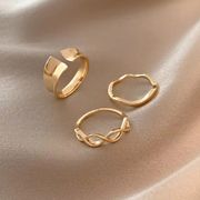 新品 韓国ファッション アクセサリー  レディース 開口指輪 リング 気質 INS風 銅製