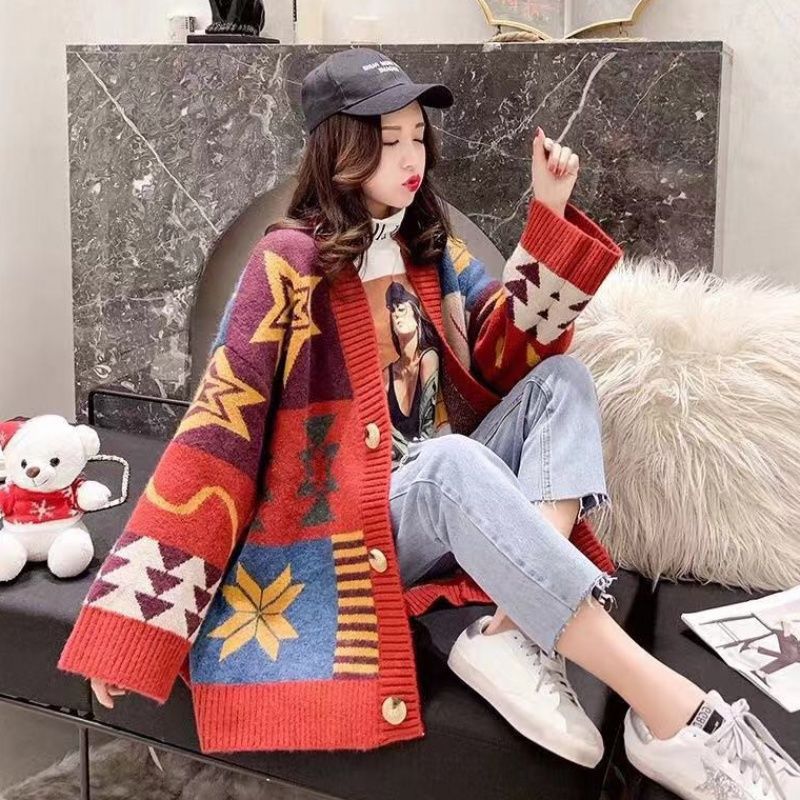 ゆったり暖かい厚手ニットカーディガンレディース 21秋冬新作 Www Watsons Biz Id