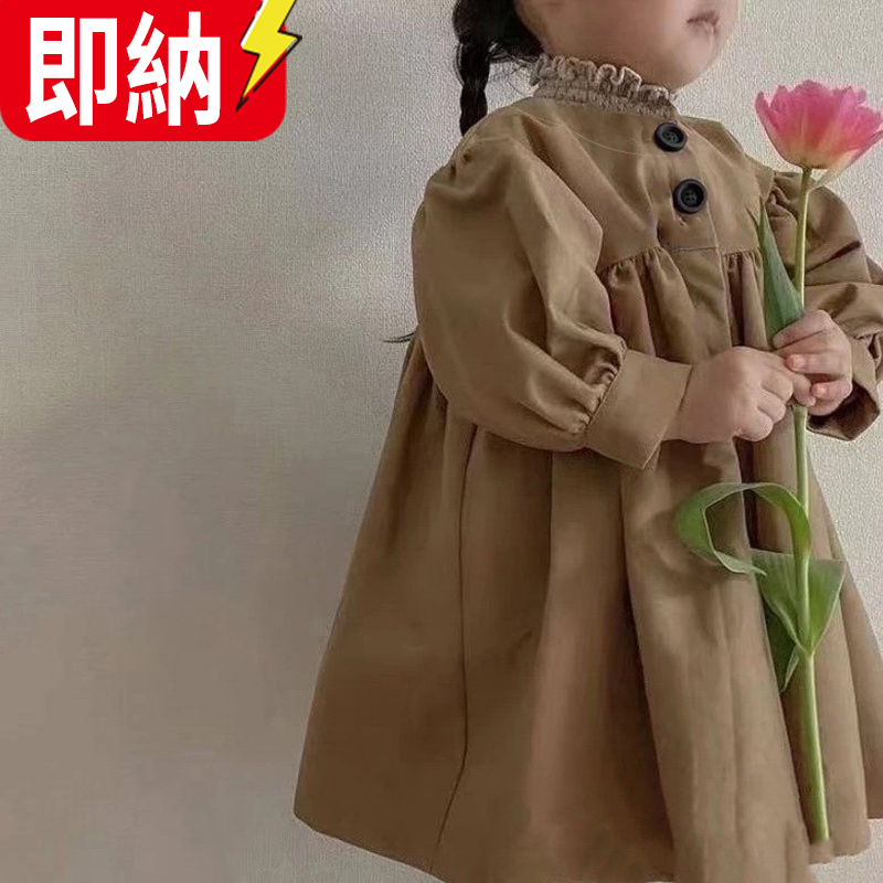 【24H即納 顧客直送可！】韓国風子供服 ベビー服 　女の子　長袖　コート　トップス　パフスリーブ