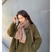 韓国ファッション 気質 レトロ 減齢 格子縞 厚手 暖かさ ショール スカーフ ファッション