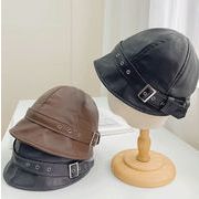 高級品質　帽子　キャップ　ハット　暖かい　ベレー帽　PU　フィッシャーマン