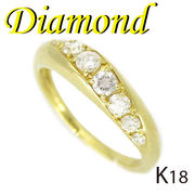 1-2112-55006 UDU  ◆  K18 イエローゴールド デザイン リング  ダイヤモンド 0.45ct　12号