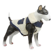 韓国ファッション 秋冬 防寒 暖かさ ペット 綿の服 デニム 毛皮のような 衣類 大型犬 衣類