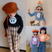 韓国子供服子供用ボトムシャツ新型笑顔保温ボトムシャツ
