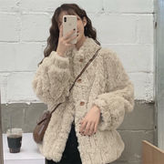 安いし可愛い大人気商品 韓国ファッション 秋と冬  裏起毛 厚手 毛深い ショートスタイル コート