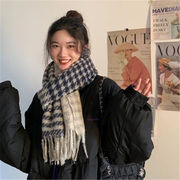 今年売れてます 大人気 2022年新作 千鳥格子 スカーフ 秋冬 韓国語版 学生 ショール 保温 よだれかけ