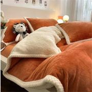 する使い心地抜群 大人気 カジュアル 厚手 子羊の毛 柔らかい 肌にやさしい キルトカバー 寝具