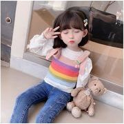 子供服春秋服★シャツ+ベスト★ファッション子供春服★潮流ツーピーススーツ★90-140