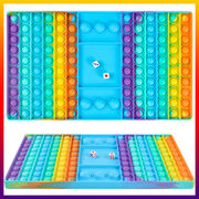 スクイーズ玩具ストレス解消 減圧 シリコン ポップイットフィジェットおもちゃ プッシュポップ 碁盤7色