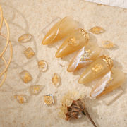 金箔の透明なラインストーン 水滴 ゴールド 樹脂 エイリアン ラインストーン ネイルパーツ ネイル用品