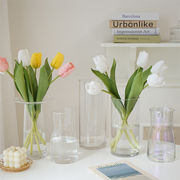 追加限定発売品質保証 早い者勝ち ガラス クリア 花瓶 装飾 デザインセンス 花瓶 チューリップ 居間 花