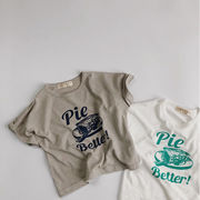 「80‐130号」全2色 女の子男の子 プリント 半袖Tシャツ トップス カットソー キッズ 子供服