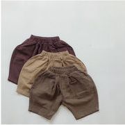 「80-130号」全3色 女の子男の子 5分丈パンツ 半ズボン ボトムス パンツ キッズ 子供服