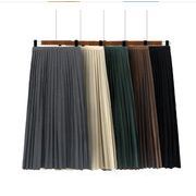 ウールスカート、プリーツスカート、スカート、ロングスカート