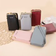 韓国  ファッション  携帯バッグ  無地  ショルダーバッグ  大容量  マルチファンクション  財布  女