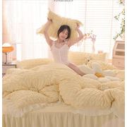快適さが素晴らしいです大人気 掛け布団カバー ベッドシーツ 寝具 韓国語版 ベッドスカート4点セット