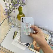 人気新品  携帯電話用スタンド   可愛い  立体   純色  伸縮して折りたたむことができる    クマ 韓国風