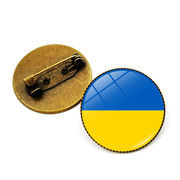 10点セット ウクライナ UKRAINE 缶バッジ ウクライナ国旗 缶バッチ ブローチ ウクライナの旗