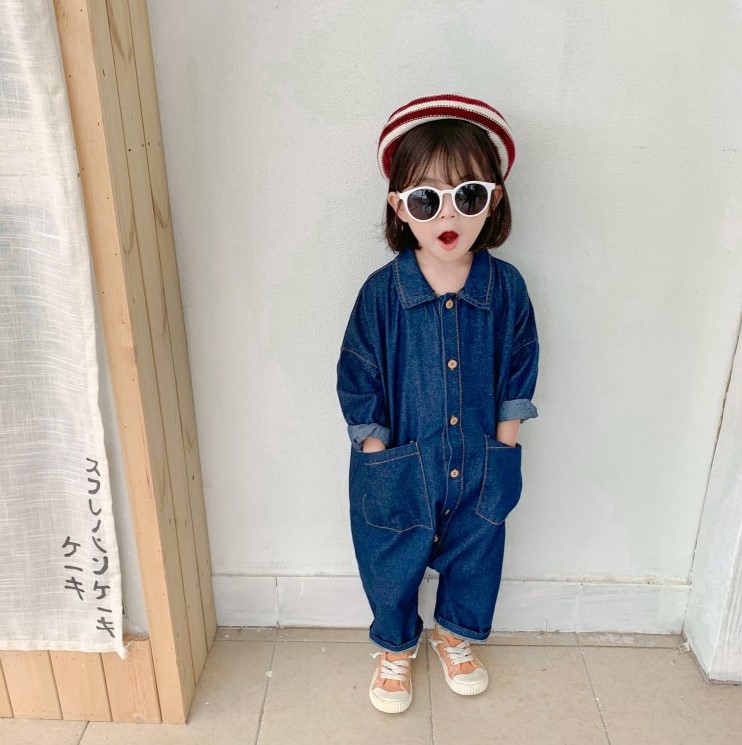 人気新品 韓国風子供服 ベビー服 春と秋 可愛い 女の子男の子 デニム連体服 Www Watsons Biz Id