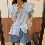 負担感のない綺麗さ 韓国ファッション 半袖 シンプル カジュアル 小さい新鮮な ピュアカラー スリム