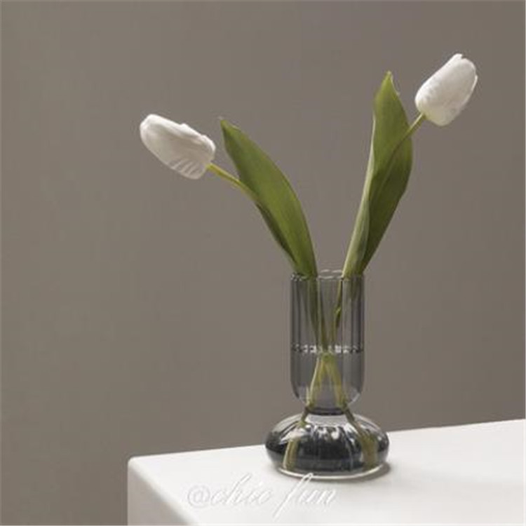 牧歌的なスタイル ガラス 花瓶 装飾品 リビングルーム フラワーアレンジメント ミニ ドライフラワー