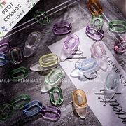 クリアサークル 楕円 ネイルパーツ ネイルアート ジェルネイル ネイル用品 デコパーツ 韓国風 透明感