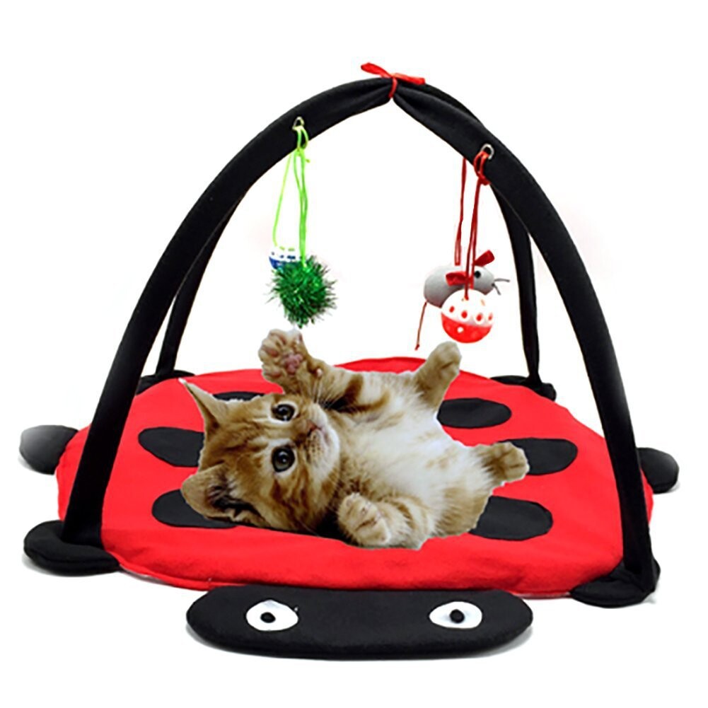 猫おもちゃ テント ゲーム 遊び ペット 運動不足解消 ストレス解消 寝る 両用 ペットベッド折り畳み