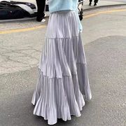 ロングスカート　フレアスカート　レディース　INS　韓国ファッション　デザイン