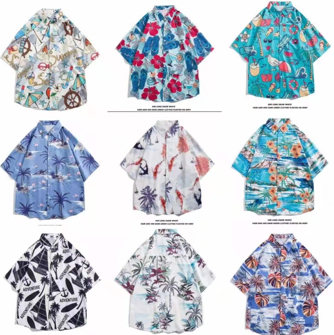 新作！！ ハワイ   メンズ シャツ ハワイシャツ 半袖 花柄 ビーチ ゆったり  リゾート  男女兼用 8色