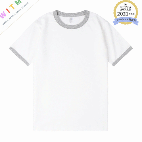 ★全3色★Tシャツ クルーネック 半袖 綿100％ 10.5オンス メンズ レディース 切替デザイン 運動会 文化祭